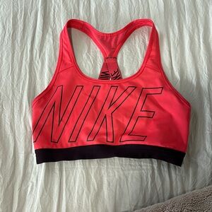 Nike Coral And Purple Sports Bra